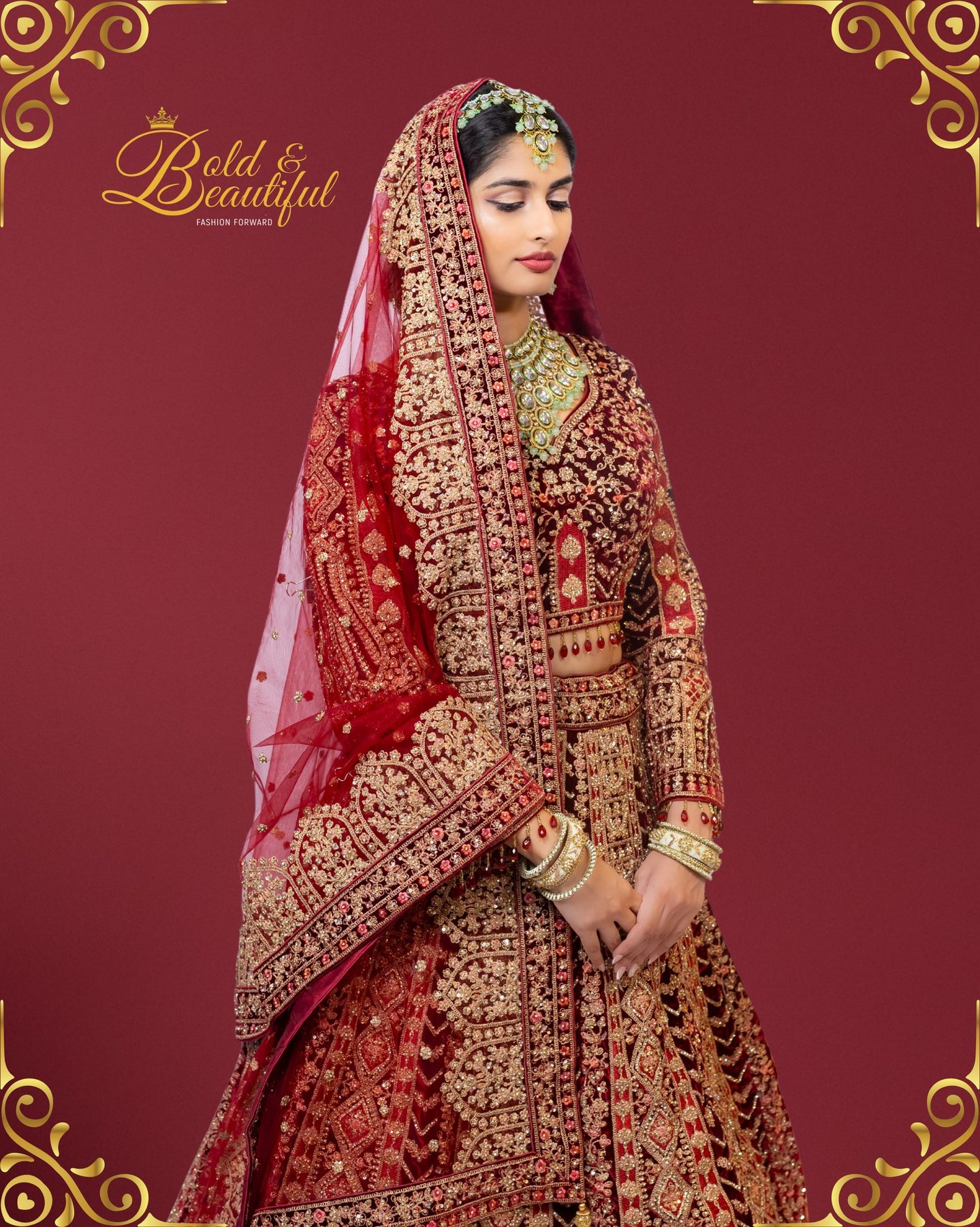 Bridal red lehenga